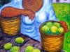 Raccoglitrice di limoni, olio su tela, cm 40x30
