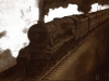 Treno, 2005, olio su telone ferroviario, cm 60x80