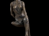 Figura seduta, bronzo, cm 16x24x43