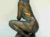 Figura accovacciata, bronze, cm 46x35x15